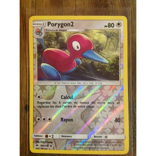 Porygon2 Reverse 104/147 Soleil Et Lune Ombres Ardentes