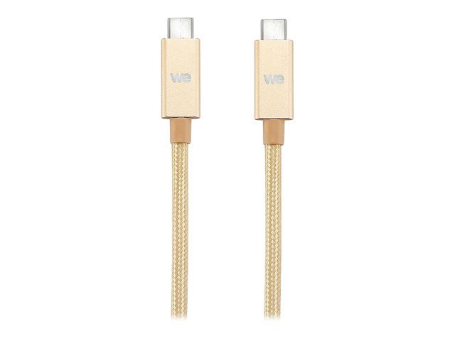 WE - Câble USB - 24 pin USB-C (M) pour 24 pin USB-C (M) - USB 3.1 - 5 - 20 V - 3 A - 2 m - or