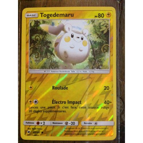 Togedemaru Reverse 47/147 Soleil Et Lune Ombres Ardentes