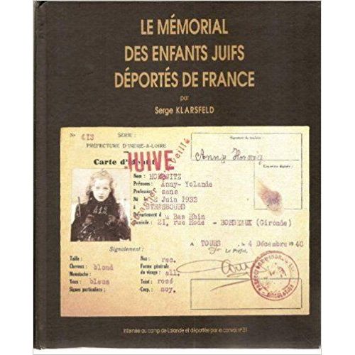 Le Mémorial Des Enfants Juifs Déportés De France