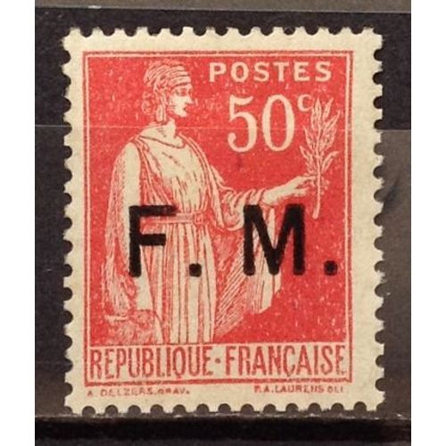 Fm Paix 50c Rose-Rouge (Très Joli N° 7) Neuf* - Cote 5,00€ - France Année 1933 - N18509