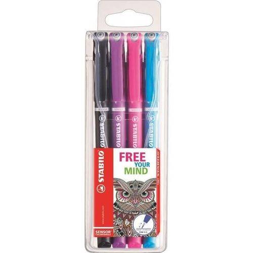 Stabilo Pochette X 4 Stylos-Feutres Sensor Edition Colortangle