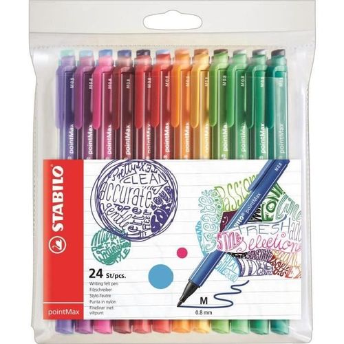 Stabilo Pochette X 24 Stylos-Feutres Pointmax