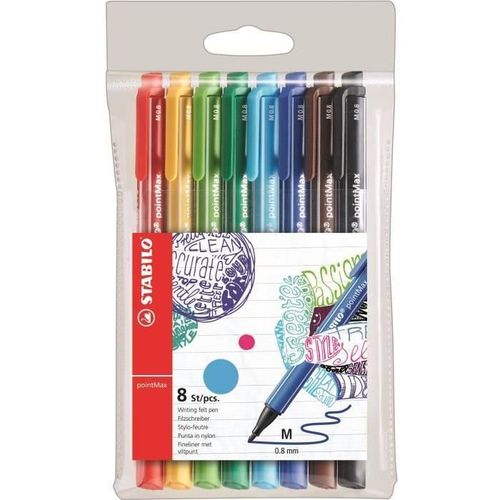 Stabilo Pochette X 8 Stylos-Feutres Pointmax
