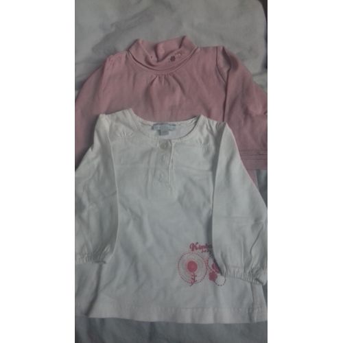 Lot De Deux Tee Shirt Manches Longues 12 Mois Fiille