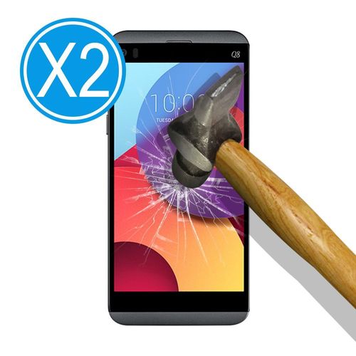 Woowcase, Film Protection [ Lg Q8 ] En Verre Trempé, Lg Q8 Protection Écran Pack 2