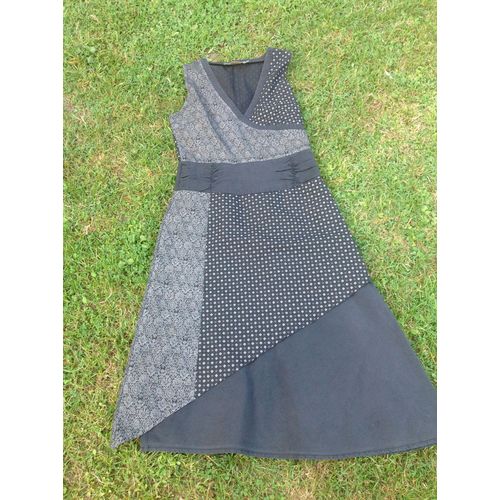 Robe Cache Cache Sans Manches Noir Et Blanc Taille 36