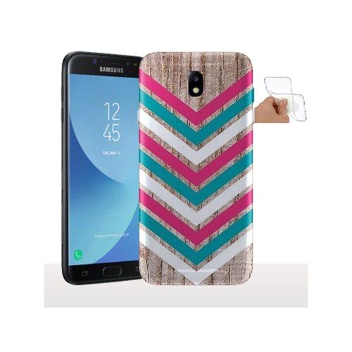 Coque Chevrons Bois Rose Sm J327 - Coque De Télephone Antichocs Gel Souple