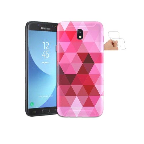 Coque Samsung J3 2017 Diamants Roses - Coque Téléphone En Silicone Pour Sm J327
