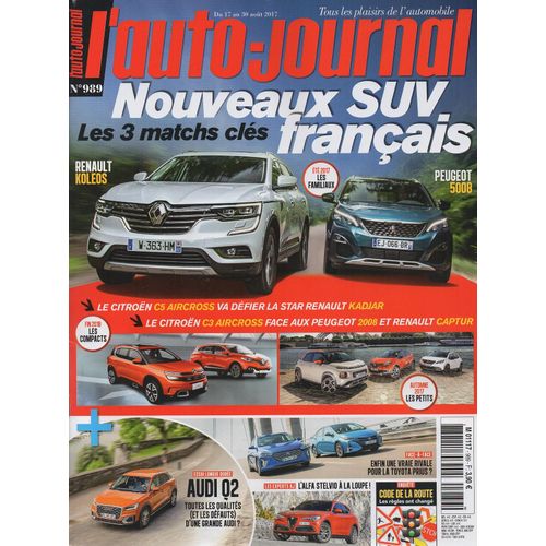 L'auto Journal 989 - Nouveaux Suv Français / Les Compacts / Les Petits / Audi Q2 / Alfa Stelvio
