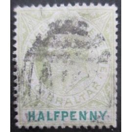 Gibraltar N°67 Filigrane Ca Simple Oblitéré Cote 9€