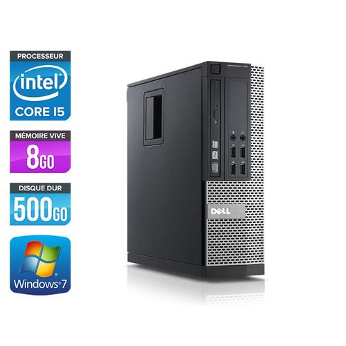 Dell Optiplex 790 SFF - Intel Core i5-2400 / 3.10 GHz - RAM 8 Go - HDD 500 Go - DVD - GigaBit Ethernet - Windows 7 Professionnel