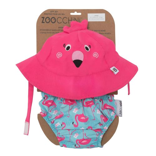 Maillot Et Chapeau Flamant Rose (6-12m)