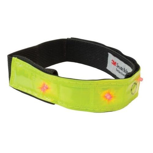 Wowow Brassards Réfléchissants + Led Rouge - Jaune