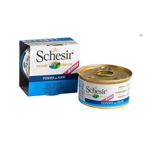 Boîte Pâtée Au Thon Avec Aloés En Gelée Pour Chaton - Schesir - 85g