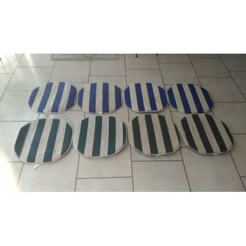 8 Galettes De Chaises Rayees
