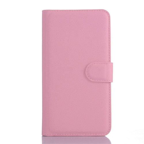 Etui A Rabat Wiko Rainbow "Folio Premium" Rose Cuir Similu (Pu) Business Design (B17)