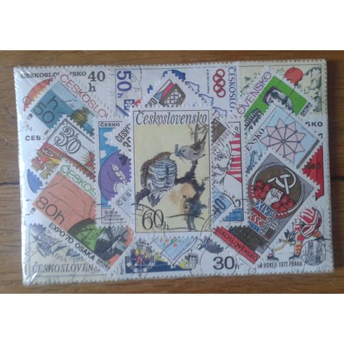 Lot Timbres Oblitérés Tchécoslovaquie Ceskoslovensko Années 1960's 1970's 1980's Neuf Acheté En Urss Encore Sous Blister