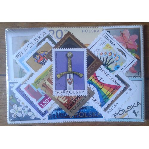 Lot Timbres Oblitérés Pologne Polska Années 1960's 1970's 1980's Neuf Acheté En Urss Encore Sous Blister
