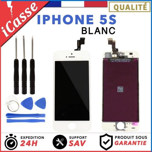 Écran Lcd Dalle Avec Chassis Pour Iphone 5s Blanc Vitre Tactile + Outils