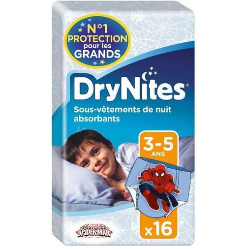 Huggies Drynites Sous-Vetements De Nuit Garçon - 3-5 Ans - 16 Culottes - Lot De 4 Paquets De 16