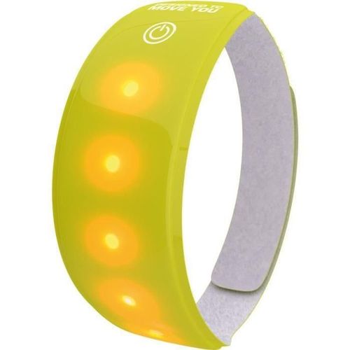 Wowow Brassards Réfléchissants + Led Rouge Light Band - Jaune