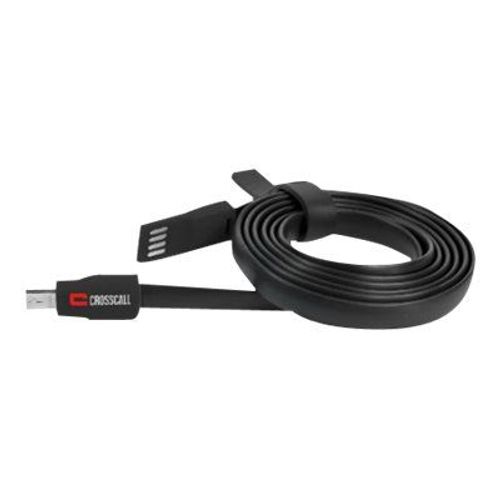 Crosscall - Câble USB - Micro-USB de type B (M) pour USB (M) - USB 2.0 - 1.2 m - plat - noir/rouge