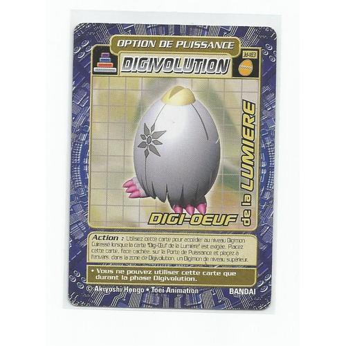 Digivolution : Digi-Oeuf De La Lumière - Carte Digimon -Vf