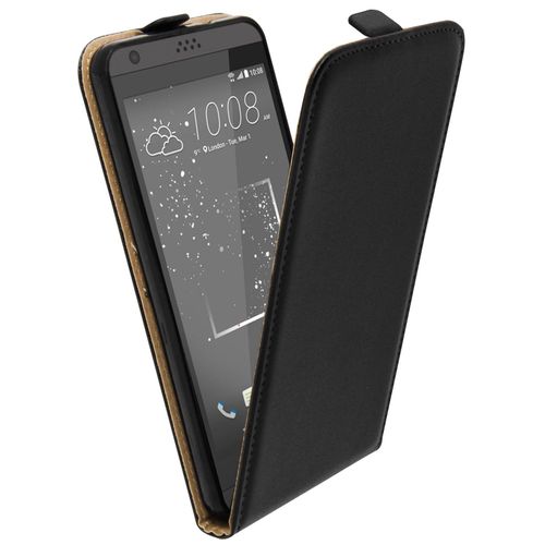 Etui A Rabat Htc Desire Noir Black Leather Cuir (Pu) Housse Folio
