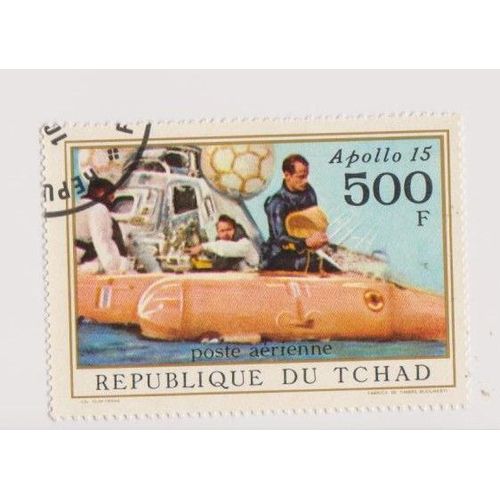 Timbre République Tchad Espace Apollo 500