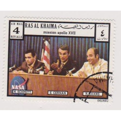 Timbre Ras Al Khaima Émirats Arabe Unis Apollo 4