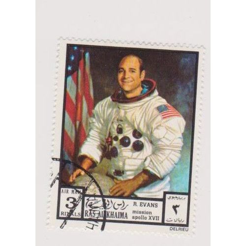 Timbre Ras Al Khaima Émirats Arabes Unis Apollo 3