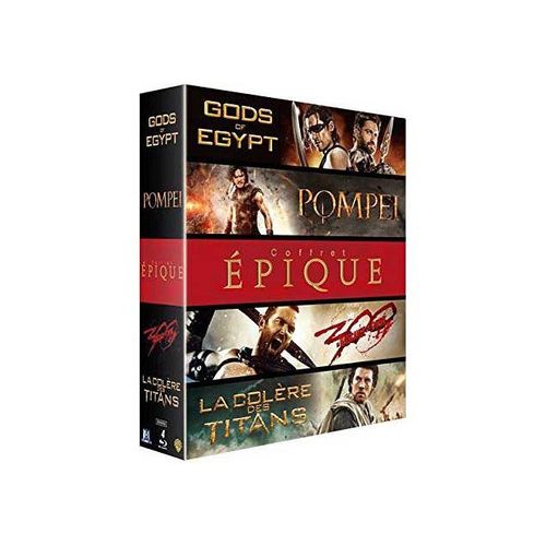 Coffret Épique : Pompéi + Gods Of Egypt + La Colère Des Titans + 300 : La Naissance D'un Empire - Pack - Blu-Ray
