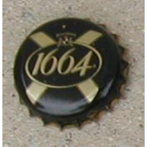 France Capsule Bière De Dégustation Crown Cap Beer 1664 Millésime Brassin De L'année Noire Et Dorée