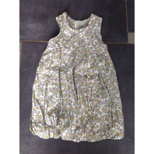 Robe Boule Sans Manches Tape-À-L'?Il Six Ans Motif Liberty Marron Vert