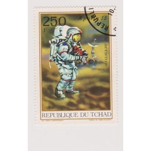 Timbre République Tchad Espace Apollo 250