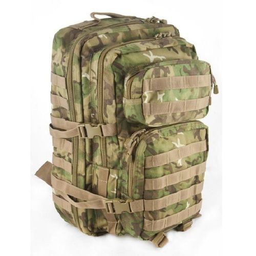 Sac A Dos Assaut Us Army Camouflage Woodland Arid Extensible Multi Poches Grand Volume 36 Litres Miltec 14002256 Airsoft Randonne Voyage Camping
