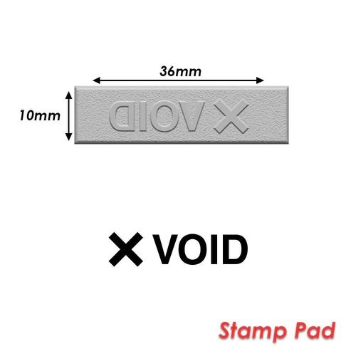 Timbre Caoutchouc Pour Tampon Encreur 40x10mm Texte Anglais Void
