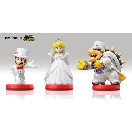 Amiibo Bowser + Mario + Peach Tenues De Mariage