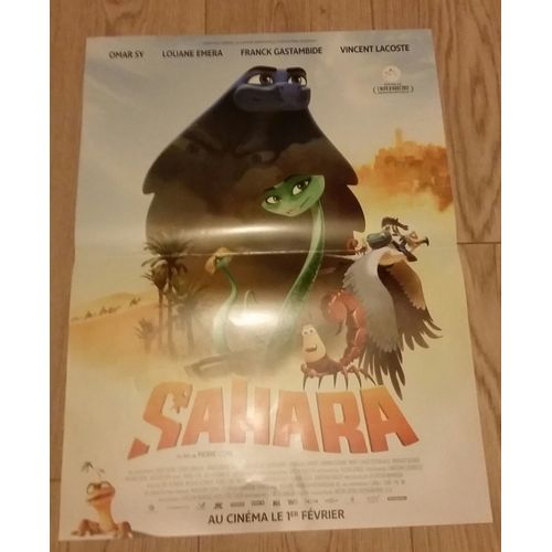 Sahara Véritable Affiche De Cinéma Pliée De Pierre Coré Avec Les Voix De Omar Sy, Louane Emera, Franck Gastambide, Vincent Lacoste, Jean Dujardin, Clovis Cornillac 60*40 2017