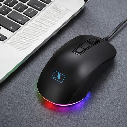 Souris de bureau 7 touches Fullkey périphérique ergonomique à câble USB silencieux Support de programmation DPI souris optique de jeu 3200 pour ordinateur portable