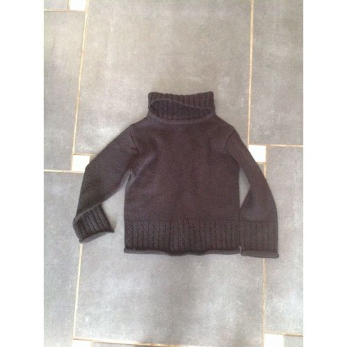 Gros Pull Noir Col Roulé Kmg Six Ans