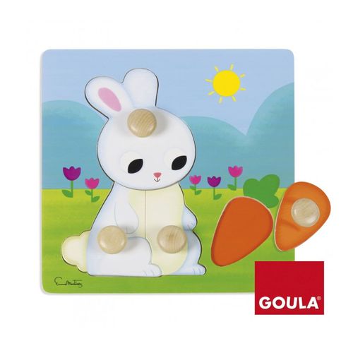 Puzzle En Bois 4 Pièces : Lapin