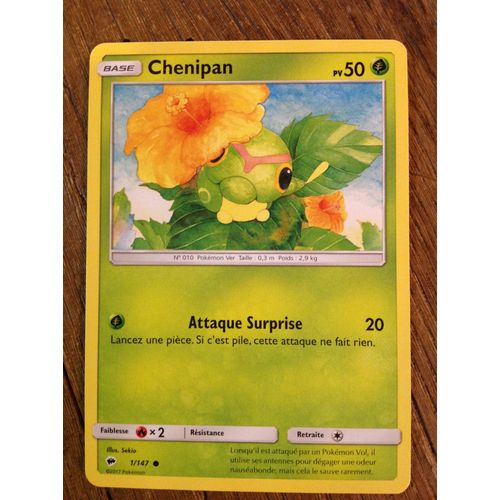 Carte Pokémon - Chenipan - 1 147 - Ombres Ardentes