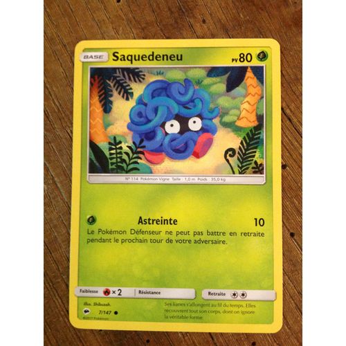 Carte Pokémon - Saquedeneu - 7/147 - Ombres Ardentes