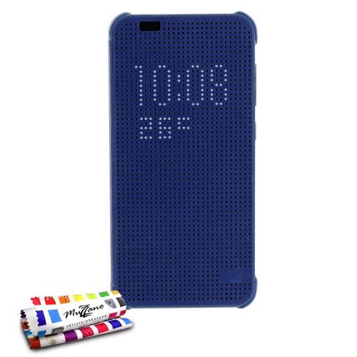 Coque Case Htc One A9 "Dot Touch " Dot View Bleu Folio Design (B22)