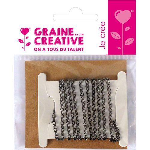 Chaîne Maille Jaseron Ø3mm Anthracite Au Mètre