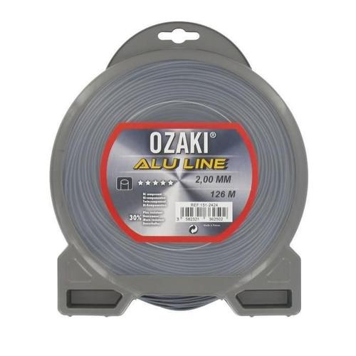 JARDIN PRATIQUE Fil nylon alu line OZAKI pour débroussailleuse - Ø: 2 mm - L 126 m