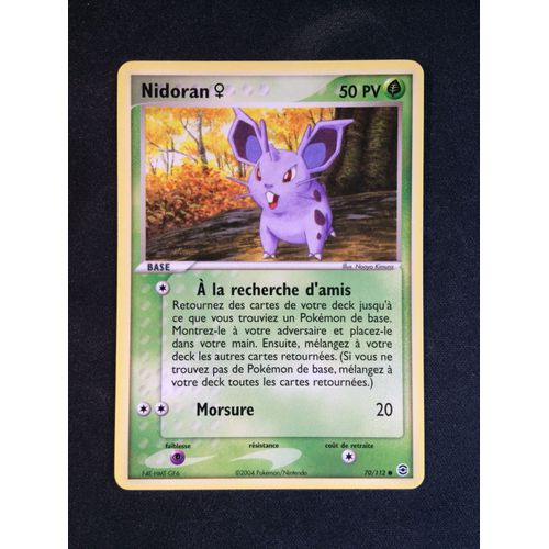 Nidoran 70/112 Set Ex Rouge Feu & Vert Feuille Fr