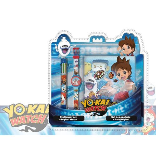 Set Montre Yokai Watch Digital + Stylo 8 Couleurs + Carnet Officiel